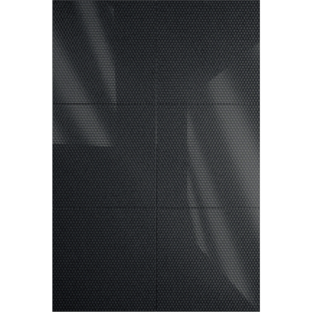 Fence Microblack 8" x 8", 1/4" Glossy Porcelain Tile