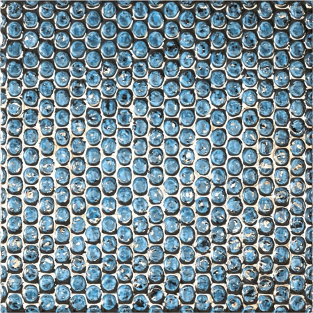Pluriball Cobalt Décor Platino 8”x8” 3/8" Glossy Porcelain Tile