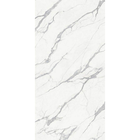 Italian Slab Statuario Supremo Face A 64” x 128” 3/4" Porcelain FullVein Soft 3D