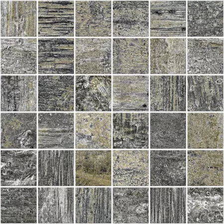 Mosaic Erosion Graphite 12"x12" Semi-Polished Finish