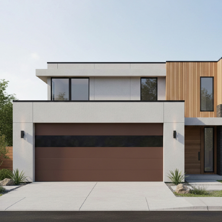 Contemporary Garage Door Brown Mocha 8' x 7'