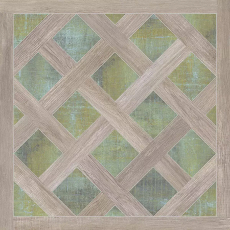 Intarsio Green 40"x40", 3/8" Natural Porcelain Tile