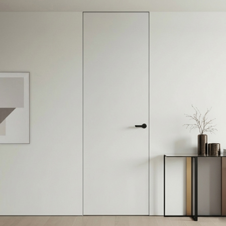 Modern Frameless Interior Door Filo Muro Pure Ash White 2'-8" x 8'-0"