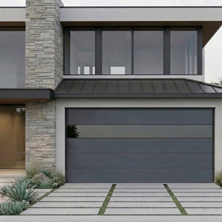 Contemporary Garage Door Titan Grey 8' x 8'