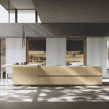 Modern Italian Handleless Kitchen Bluna Wey Profile