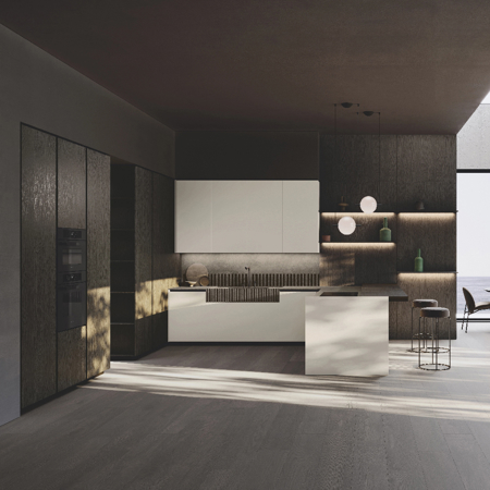 Contemporary Italian Kitchen Bluna Tech Opaco