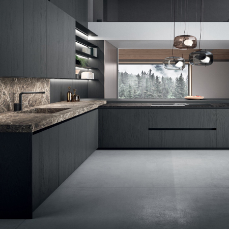 Contemporary Italian Kitchen Bluna Tech