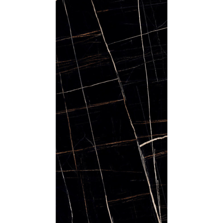 Sahara Noir 32" x 64" Glossy Black Porcelain Tile