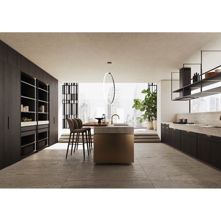 Legnori Luxury Italian Kitchen with Island & Library