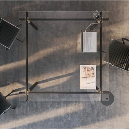 Decumano Square Glass Executive Table