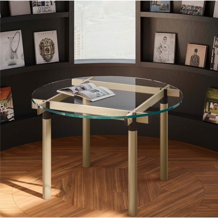 Decumano Round Glass Executive Table