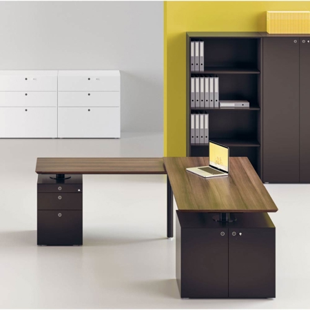 Mèta Workstation Desk with Integrated Storage