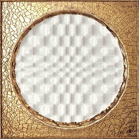 Città di Faenza Geo Oro Bianco 6" x 6", 3/8" Glossy Ceramic Tile