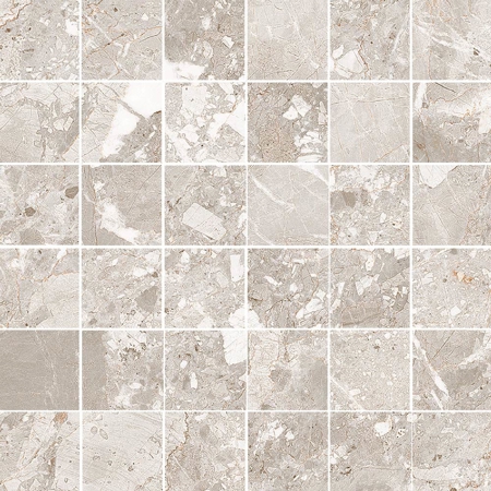 Mosaic Belcastel Silver 12" x 12" Matt Porcelain tile