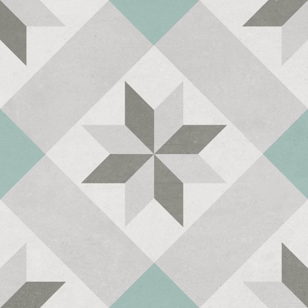 Classics Flora Pearl 9" x 9", 3/8" Matt Porcelain tile
