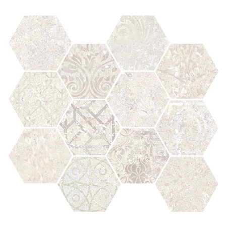 Hexagonal Mosaic Bohemian Sand 11" x 12", 3/8" Natural Porcelain Tile