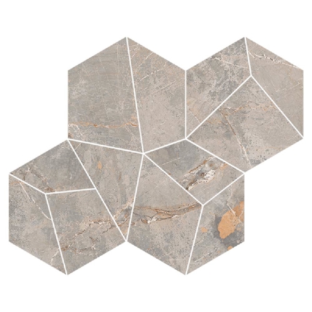 Trencadis Mosaic Dstone Ash Lekue 13 3/8" x 16 5/8" Natural Porcelain Tile