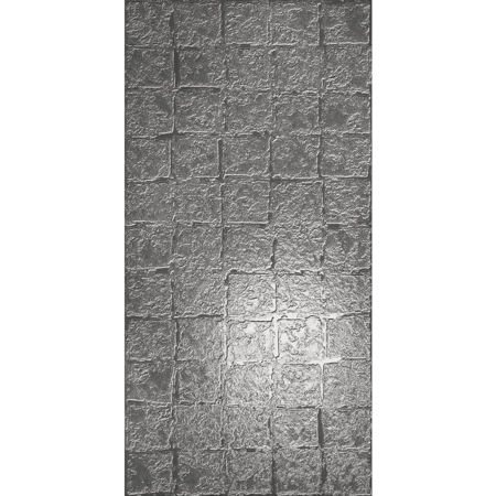 Abstra Silver Blocks 20" x 40", 3/8" Glossy Porcelain Tile