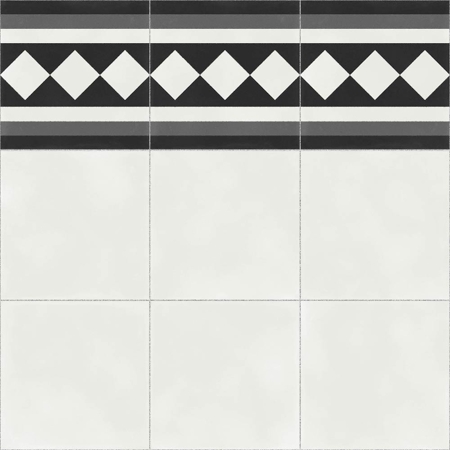 Vienna White Border 24" x 24", 3/8" Natural Porcelain Tile