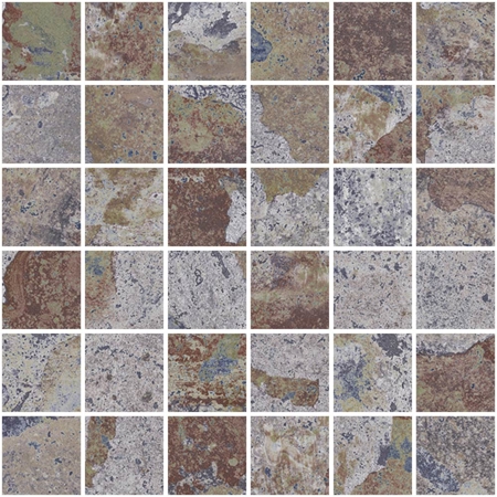 Mosaic Lava Blend 12" x 12", 3/8" Natural Porcelain Tile